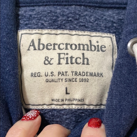 Abercrombie & Fitch Blue Hooded Sweatshirt - Picture 2 of 4